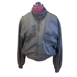 Members Only Black Classic Bomber Jacket Size 44 Vintage Retro